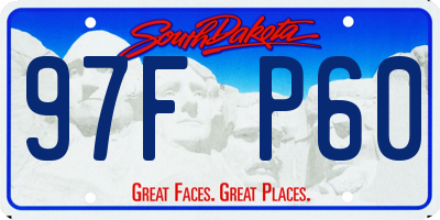 SD license plate 97FP60