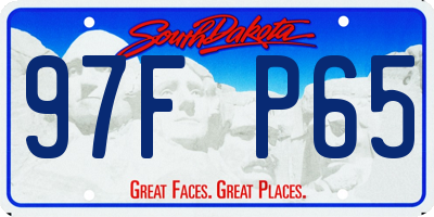 SD license plate 97FP65