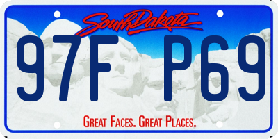 SD license plate 97FP69