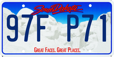 SD license plate 97FP71