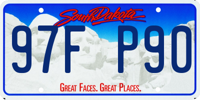 SD license plate 97FP90