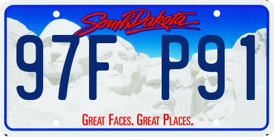 SD license plate 97FP91