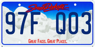 SD license plate 97FQ03
