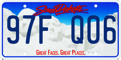 SD license plate 97FQ06