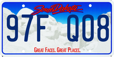 SD license plate 97FQ08