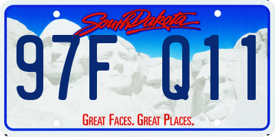 SD license plate 97FQ11