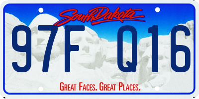 SD license plate 97FQ16