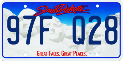 SD license plate 97FQ28