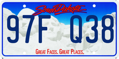 SD license plate 97FQ38