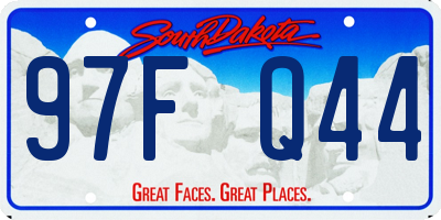 SD license plate 97FQ44