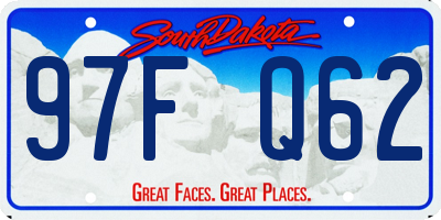 SD license plate 97FQ62
