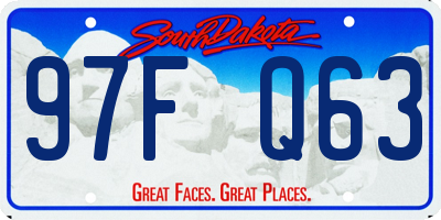 SD license plate 97FQ63