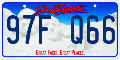 SD license plate 97FQ66
