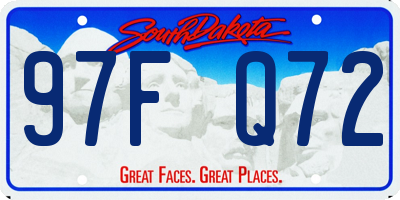 SD license plate 97FQ72