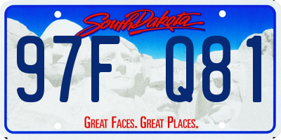 SD license plate 97FQ81