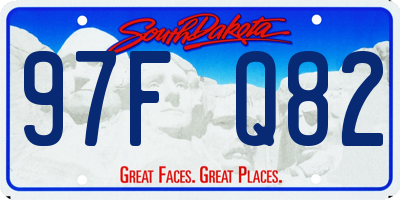 SD license plate 97FQ82