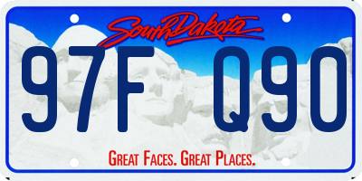 SD license plate 97FQ90