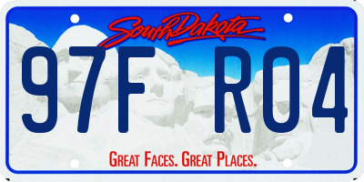 SD license plate 97FR04