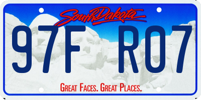 SD license plate 97FR07