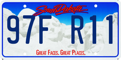 SD license plate 97FR11