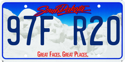 SD license plate 97FR20