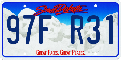 SD license plate 97FR31