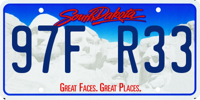 SD license plate 97FR33