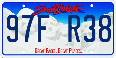 SD license plate 97FR38