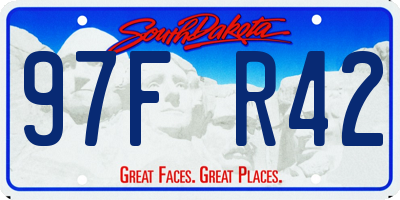 SD license plate 97FR42