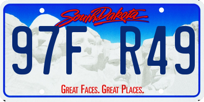 SD license plate 97FR49