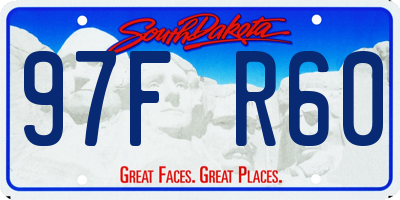 SD license plate 97FR60