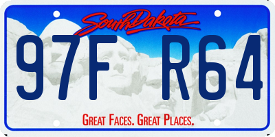 SD license plate 97FR64