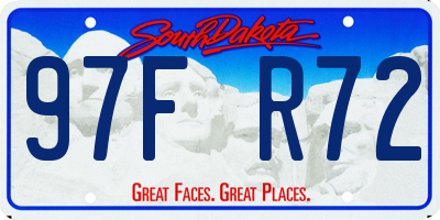 SD license plate 97FR72