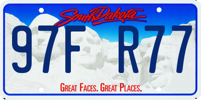 SD license plate 97FR77