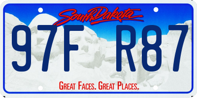 SD license plate 97FR87