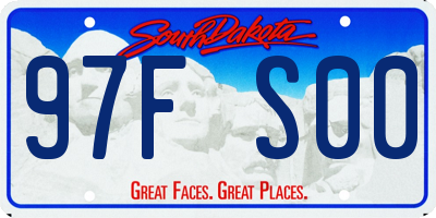 SD license plate 97FS00