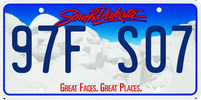 SD license plate 97FS07