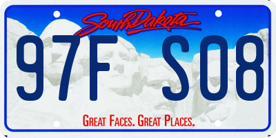 SD license plate 97FS08