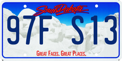 SD license plate 97FS13