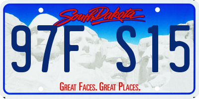 SD license plate 97FS15