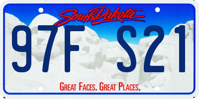 SD license plate 97FS21