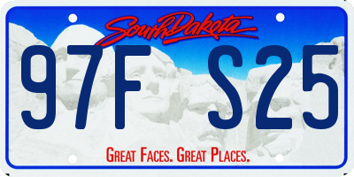 SD license plate 97FS25