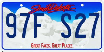 SD license plate 97FS27