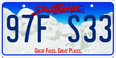 SD license plate 97FS33