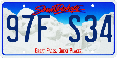 SD license plate 97FS34