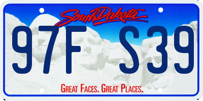 SD license plate 97FS39