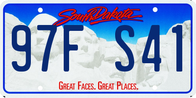 SD license plate 97FS41