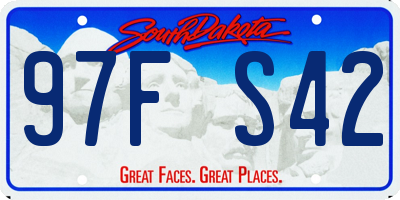 SD license plate 97FS42