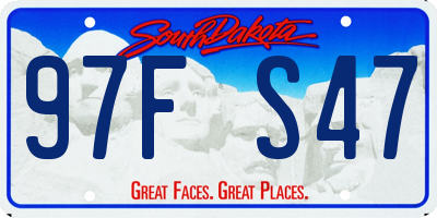 SD license plate 97FS47