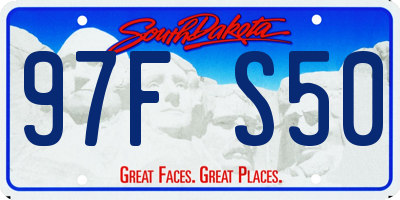 SD license plate 97FS50